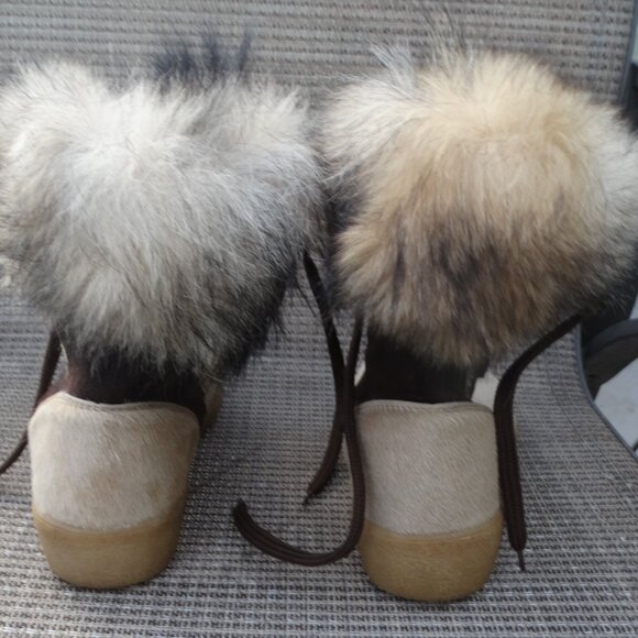 Women's Fur-Lined Ankle Boots - Picture 6 of 9